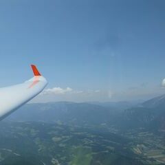 Flugwegposition um 12:44:22: Aufgenommen in der Nähe von Gemeinde Raach am Hochgebirge, 2640, Österreich in 2026 Meter